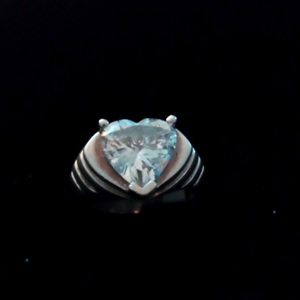 Vintage heart ring Sterling Silver